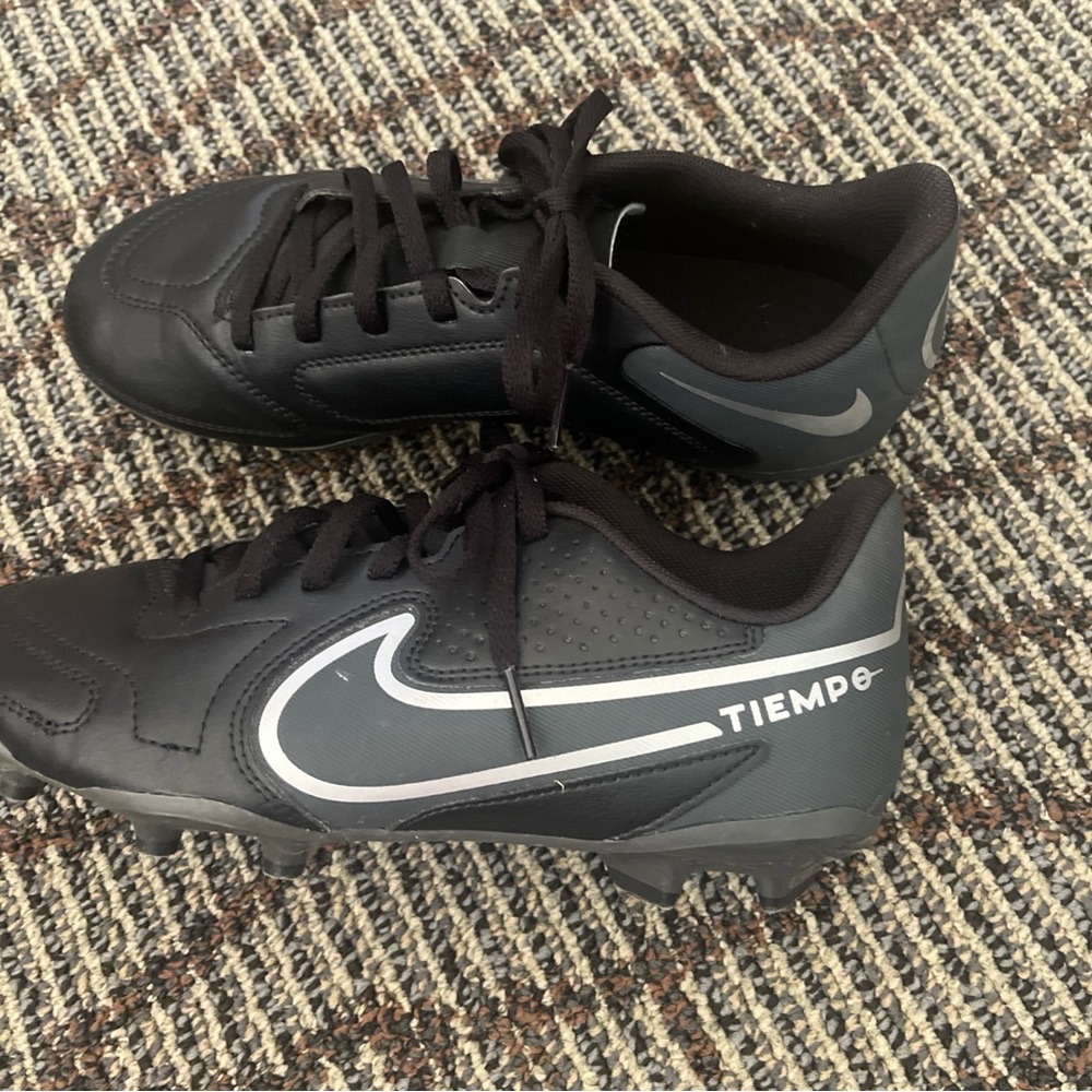 Nike Tiempo Black Soccer Cleats